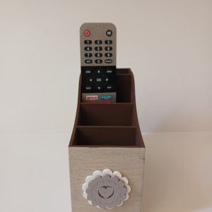 wooden remote control holder